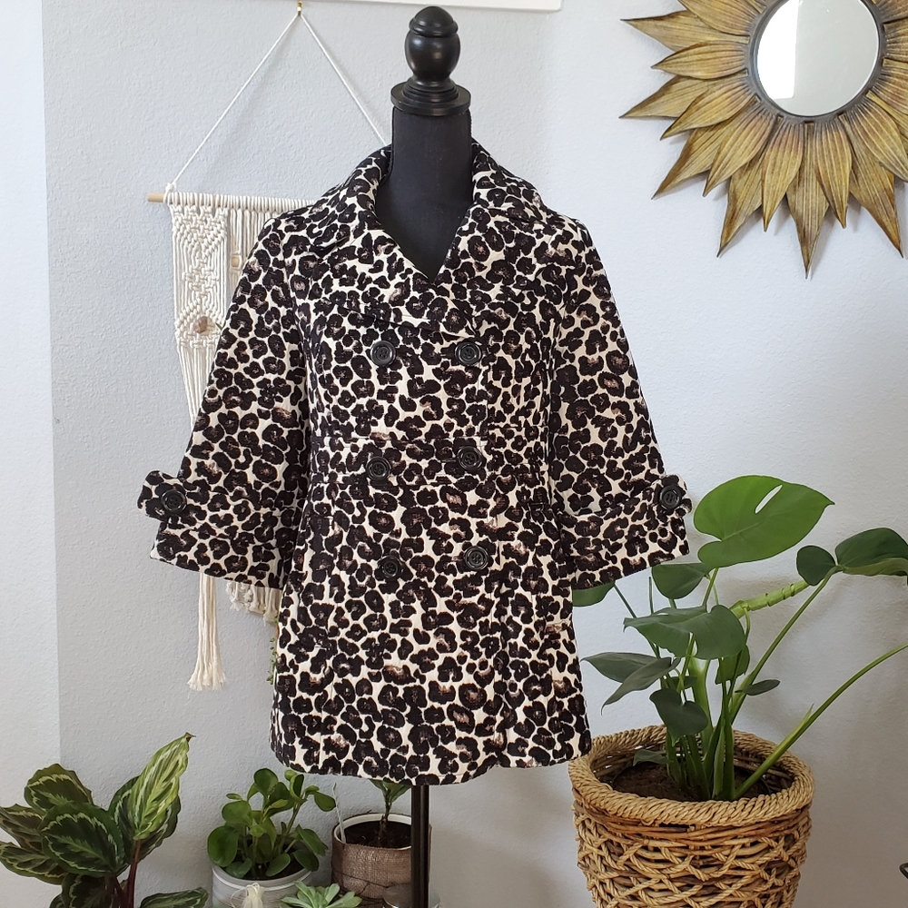 Cheetah Pea Coat